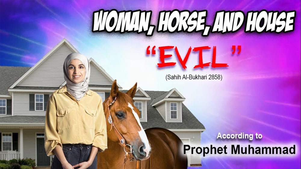 Woman, horse, and house 